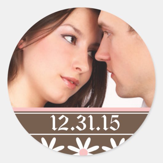 Stickers de mariage avec votre photo (Devant)