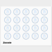 Stickers de mariage bleu bébé classe (Feuille)