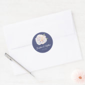 Stickers de mariage bleu blanc Peony Floral (Enveloppe)