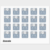 Stickers de mariage bleu gris bleu foncé (Feuille)