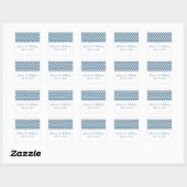 Stickers de mariage bleu simple Chevron (Feuille)