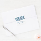 Stickers de mariage bleu simple Chevron (Enveloppe)