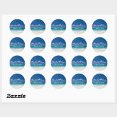 Stickers de mariage Blue Beach (Feuille)