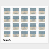 Stickers de mariage Blue Chic Chevron (Feuille)