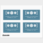 Stickers de mariage Blue D20 Dice Gamer (Feuille)