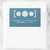 Stickers de mariage Blue D20 Dice Gamer (Sac)