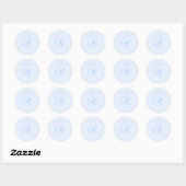 Stickers de mariage Blue Scroll (Feuille)