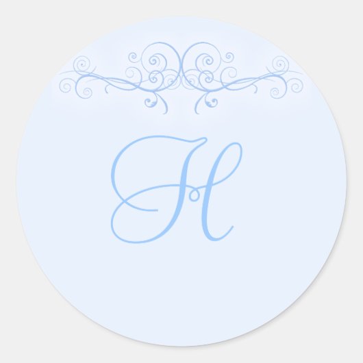 Stickers de mariage Blue Scroll (Devant)