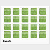 Stickers de mariage bohème moderne vert (Feuille)