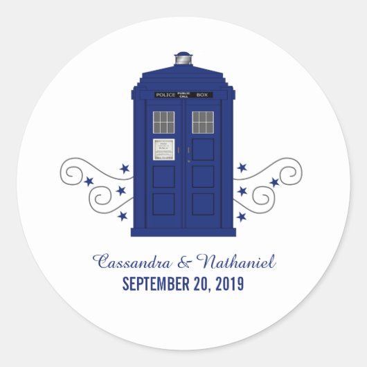 Stickers de mariage boîte de police v3 (Devant)