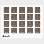 Stickers de mariage Brown rustique (Feuille)