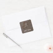 Stickers de mariage Brown rustique (Enveloppe)