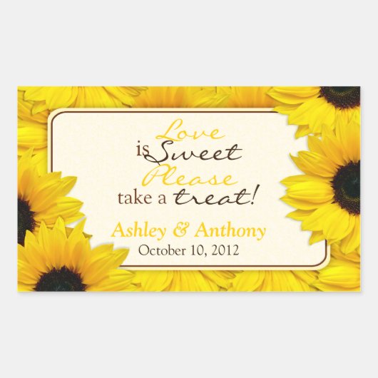 Stickers de mariage Buffet Sunflower Candy (Devant)