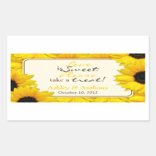 Stickers de mariage Buffet Sunflower Candy