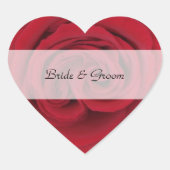 Stickers de mariage cardiaque personnalisés — Rose (Devant)