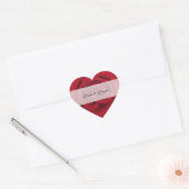 Stickers de mariage cardiaque personnalisés — Rose (Enveloppe)