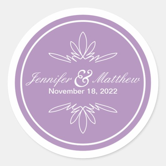 Stickers de mariage charme intemporel - Orchidée (Devant)