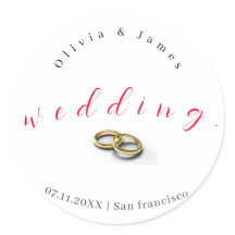 Stickers de mariage classique personnalisé