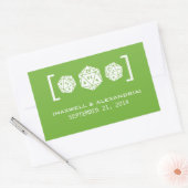 Stickers De Mariage D20 Dice Vert (Enveloppe)