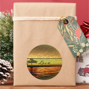 Stickers de mariage d'amour élégant