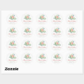 Stickers de mariage de bourgeon d'aquarelle (Feuille)