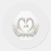 Stickers de mariage de cygne personnalisés (Devant)