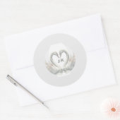 Stickers de mariage de cygne personnalisés (Enveloppe)