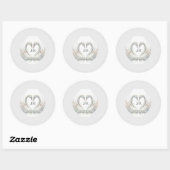 Stickers de mariage de cygne personnalisés (Feuille)
