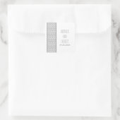 Stickers de mariage de frontière Grey Chevron (Sac)