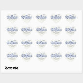 Stickers de mariage de la marine Lucky Bluebirds v (Feuille)