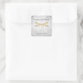 Stickers de mariage de libellules d'or (Sac)