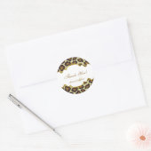 Stickers de mariage de Merci à thème Leopard éléga (Enveloppe)