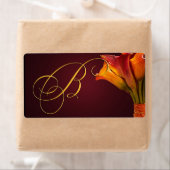 Stickers de mariage de nénuphars Monogram Calla (En situation)