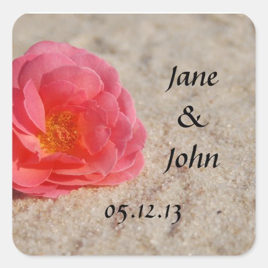Stickers de mariage de plage - Rocky Beach (Devant)
