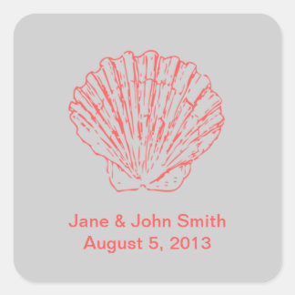 Stickers de mariage de plage : Saint-Jacques sur g