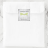 Stickers de mariage des libellules verts (Sac)