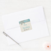 Stickers de mariage d'hiver Silver Blue Gold Snowf (Enveloppe)