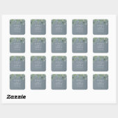 Stickers de mariage Dusty Blue Eucalyptus Favor (Feuille)