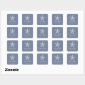 Stickers de mariage Dusty Blue Starfish (Feuille)