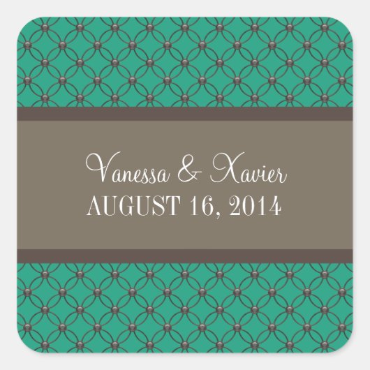 Stickers de mariage Emerald Fancy Lattice (Devant)