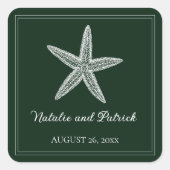 Stickers de mariage Emerald Green Starfish (Devant)