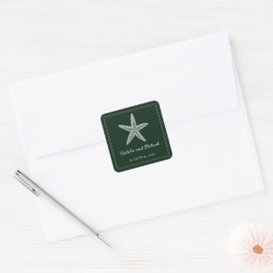 Stickers de mariage Emerald Green Starfish