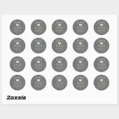 Stickers de Mariage en carton vert Geeky Glasses (Feuille)