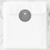 Stickers de Mariage en carton vert Geeky Glasses (Sac)