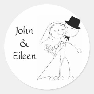 Stickers de mariage en couple baisant