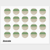 Stickers de mariage en dentelle rustique verte (Feuille)