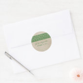 Stickers de mariage en dentelle rustique verte (Enveloppe)