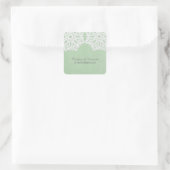 Stickers de mariage en dentelle verte de Mint (Sac)