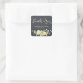 Stickers de Mariage en tableau noir Carré Fleurs J (Sac)