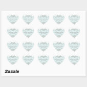 Stickers de mariage favori des perles bleues (Feuille)